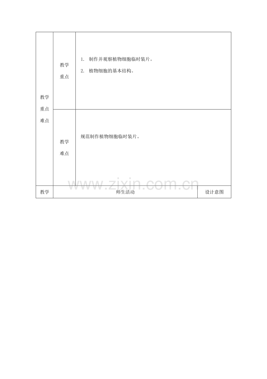 七年级生物上册 第二单元 第一章 第二节《植物细胞》教案 （新版）新人教版-（新版）新人教版初中七年级上册生物教案.doc_第2页