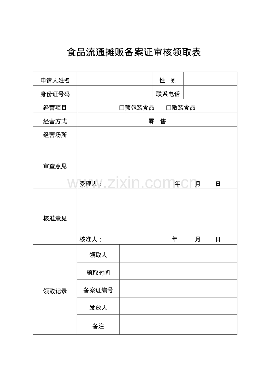 食品流通摊贩备案申请书.doc_第2页