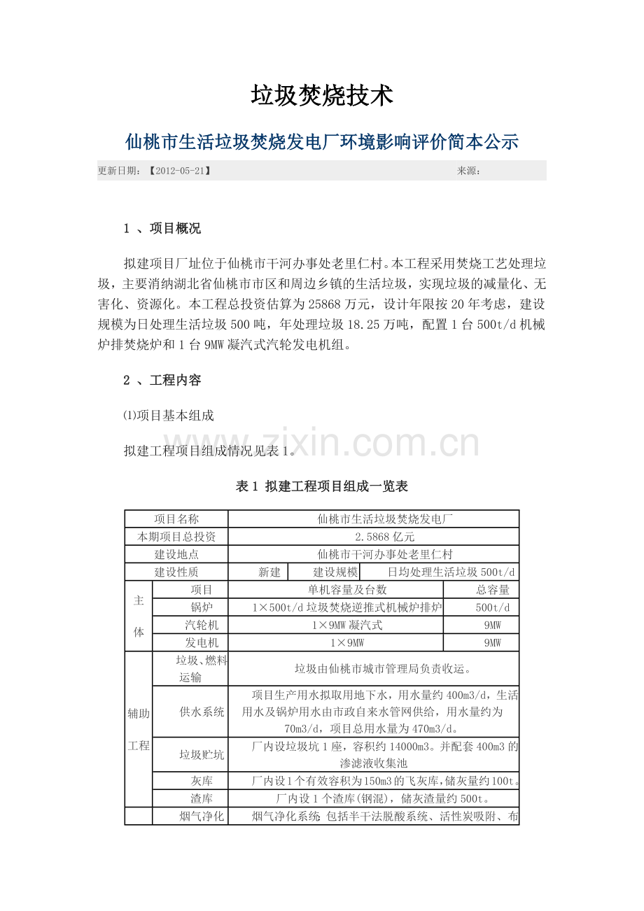 垃圾焚烧技术.docx_第1页