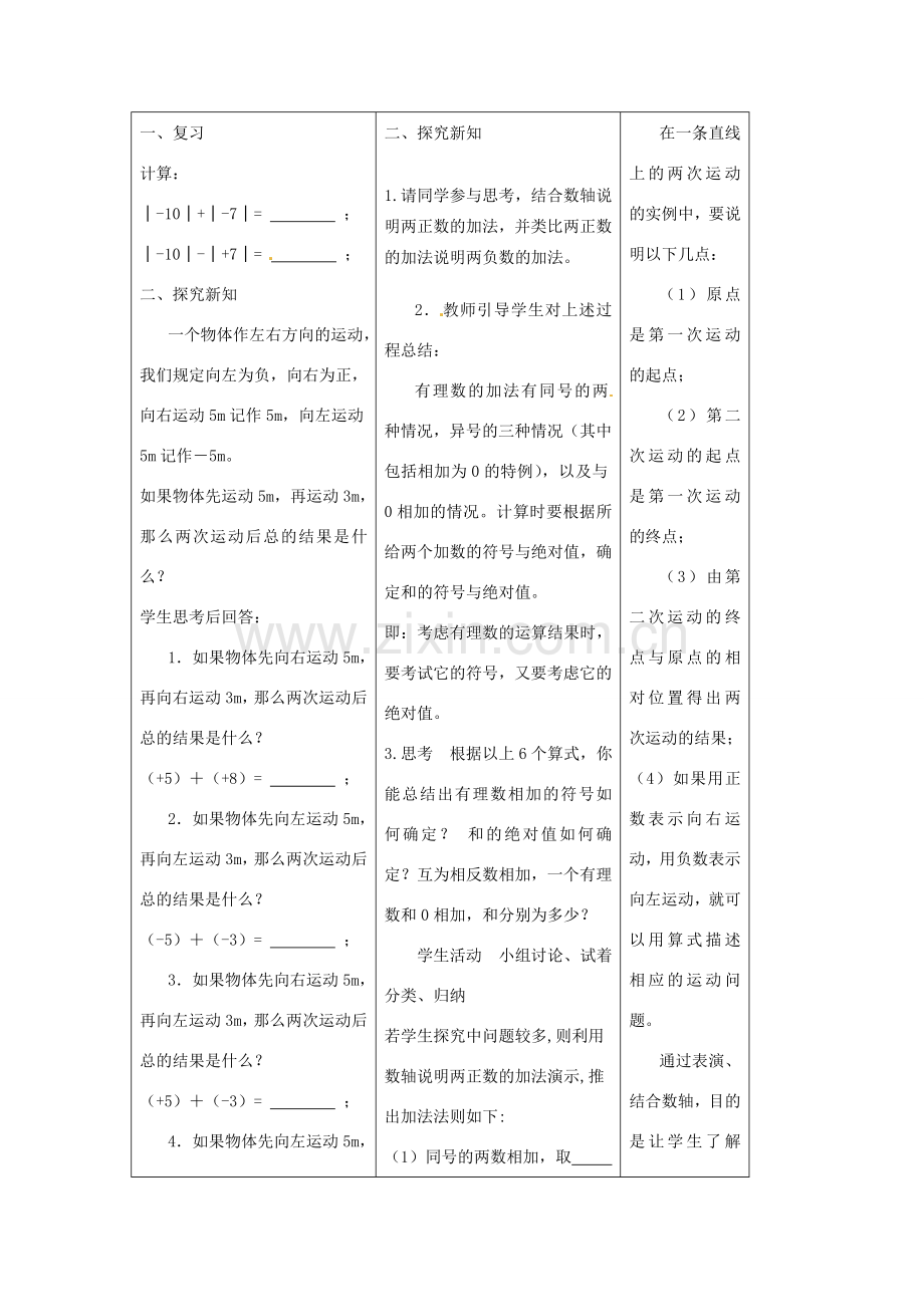 江苏省海门市七年级数学《13.1有理数的加法》教案 苏科版.doc_第2页