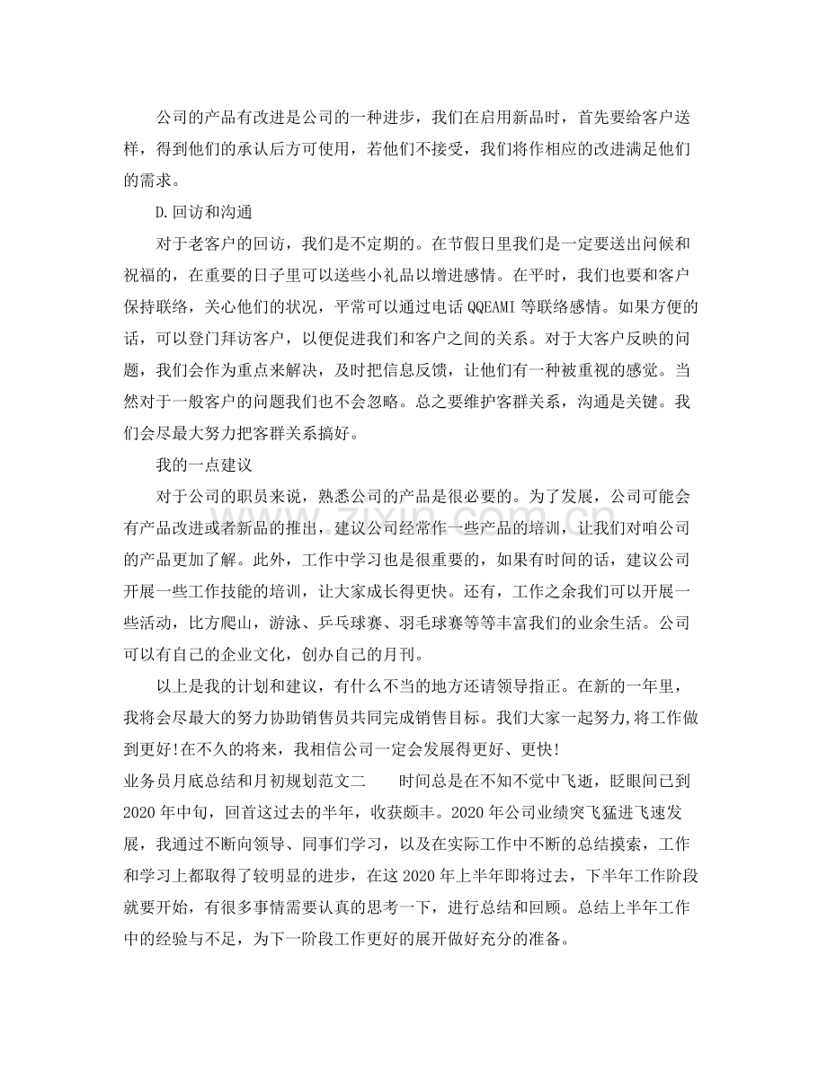 业务员月底总结和月初规划.docx_第2页