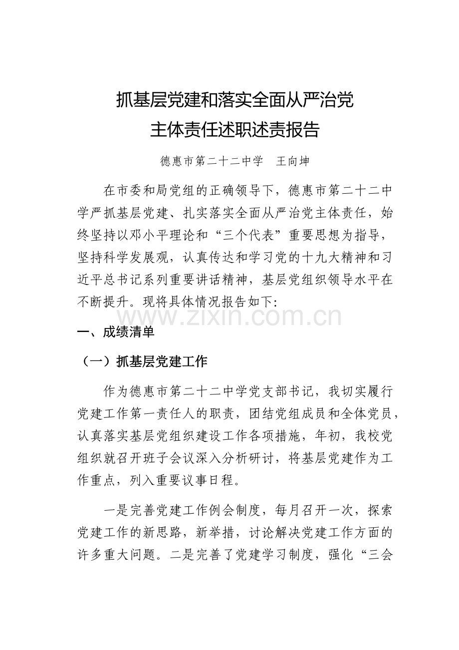 述职述责报告.docx_第1页