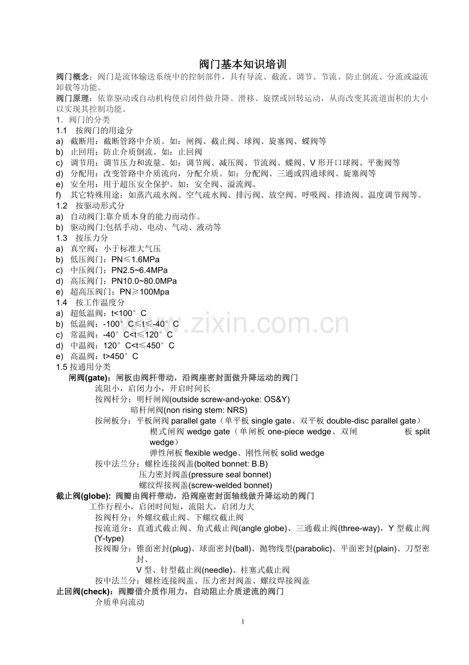 阀门基本知识培训.doc_第1页