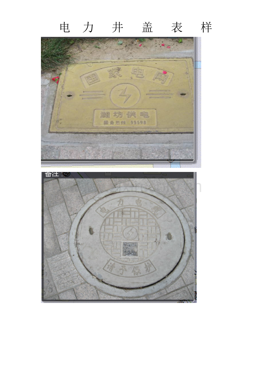 电 力 井 盖 标 样.doc_第1页