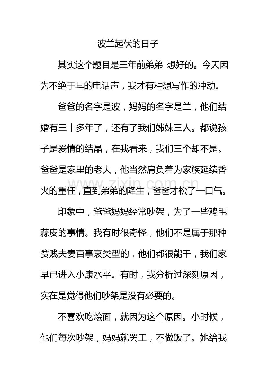 波兰起伏的日子.doc_第1页