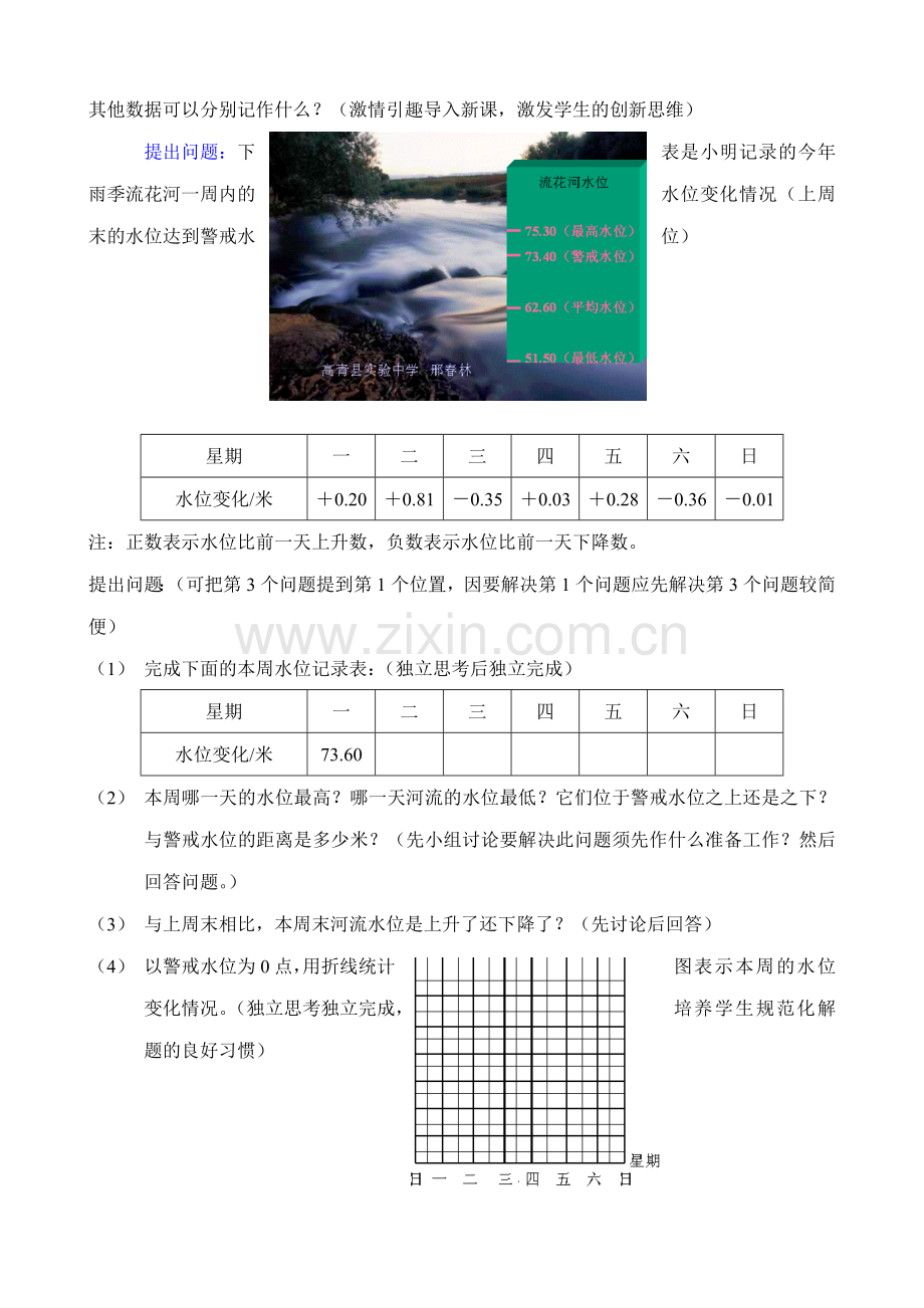 七年级数学水位的变化教案(2)北师大版.doc_第2页