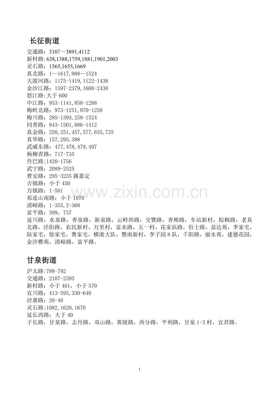 普陀区街道划分.doc_第1页