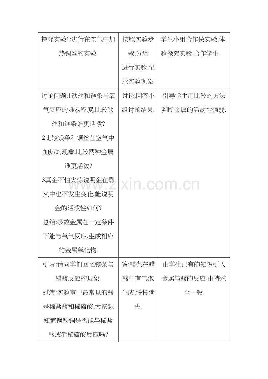 探究金属的物理性质和化学性质教学设计.doc_第2页