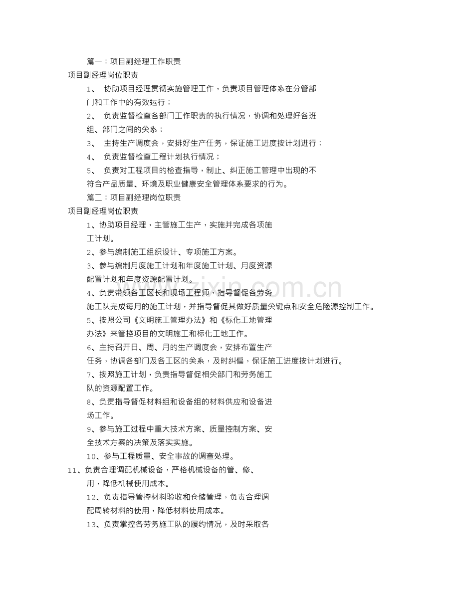 项目副经理岗位职责(共6篇).doc_第1页