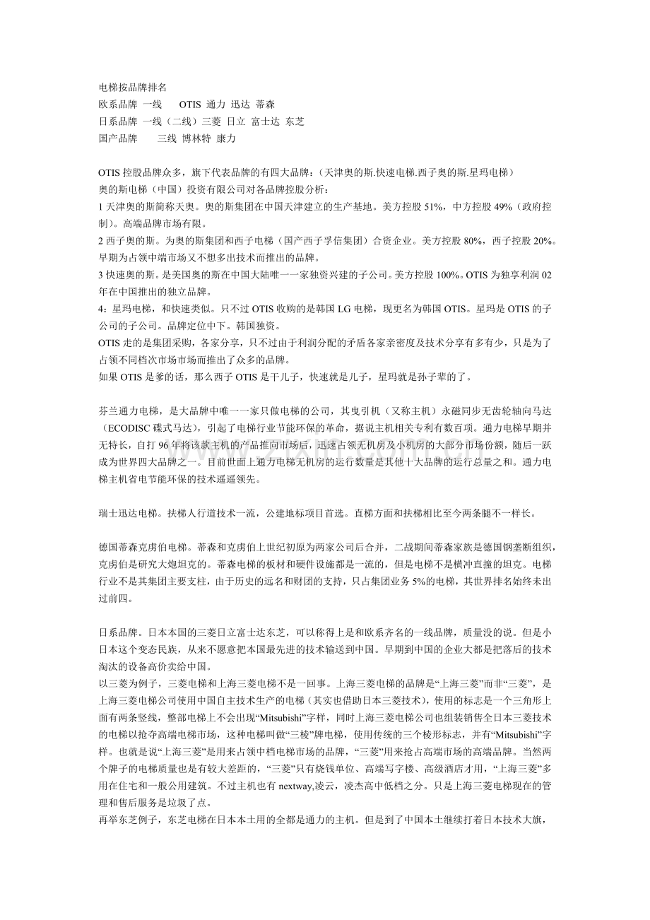 网络对电梯的评价.docx_第1页
