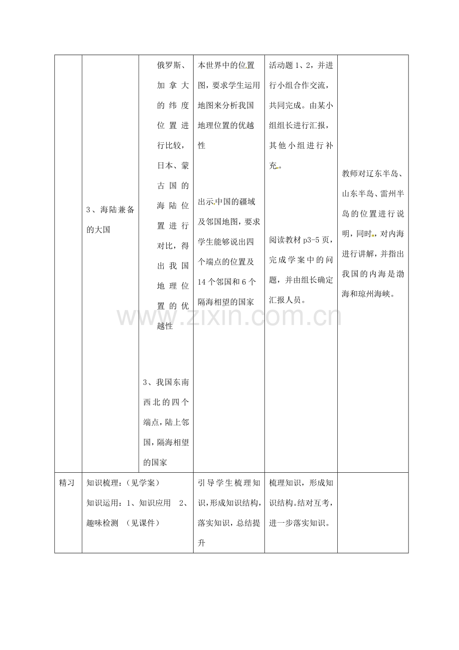 吉林省通化市八年级地理上册 1.1疆域教案 （新版）新人教版-（新版）新人教版初中八年级上册地理教案.doc_第2页