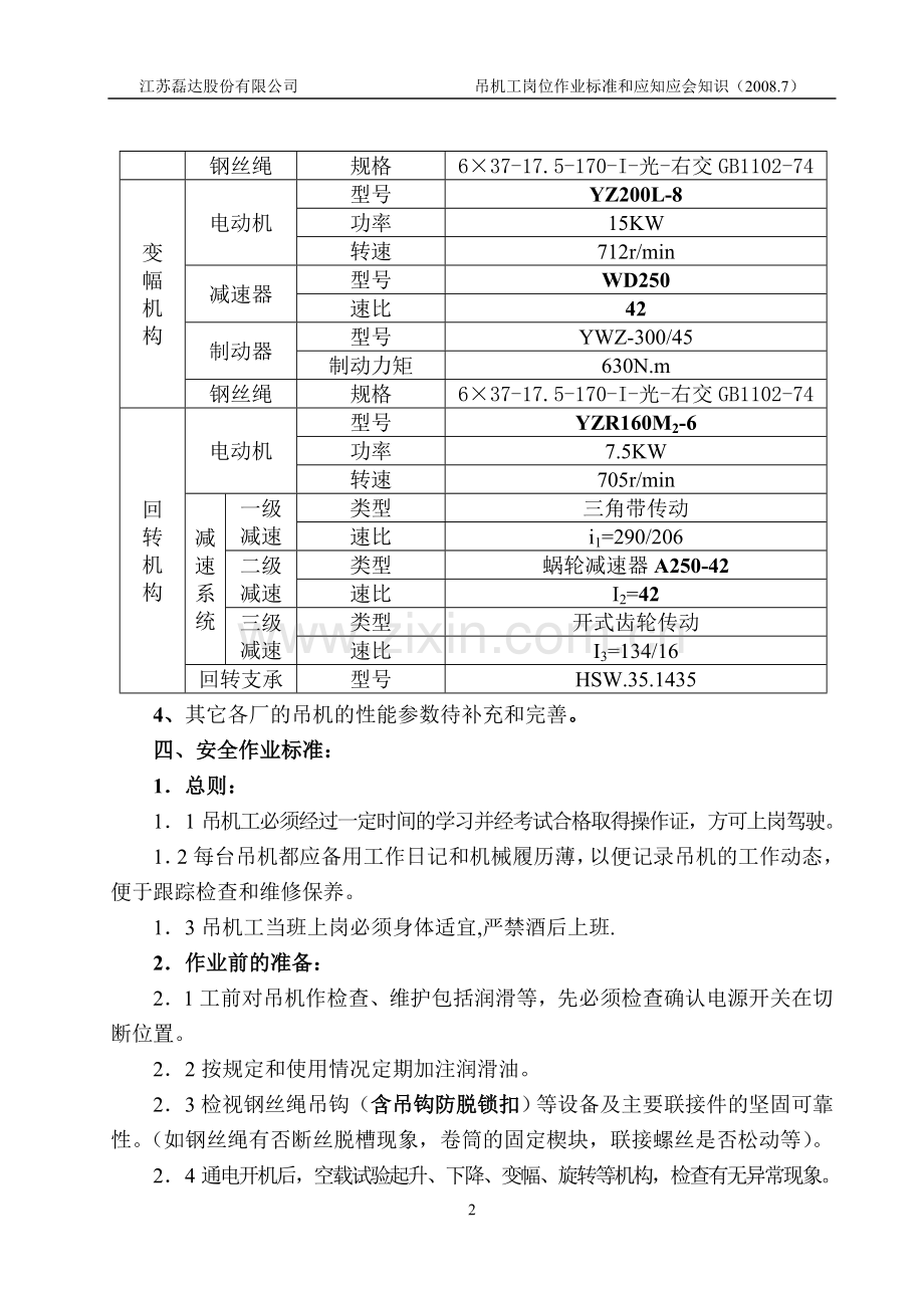 吊机工岗位作业标准-编辑.doc_第2页