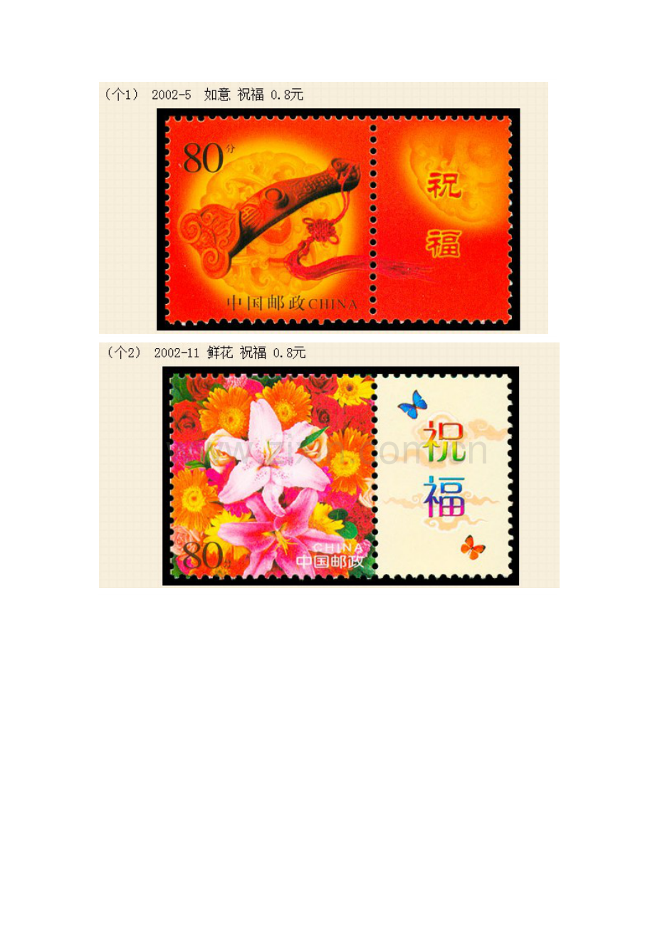 中国发行的个性化邮票目录.doc_第1页