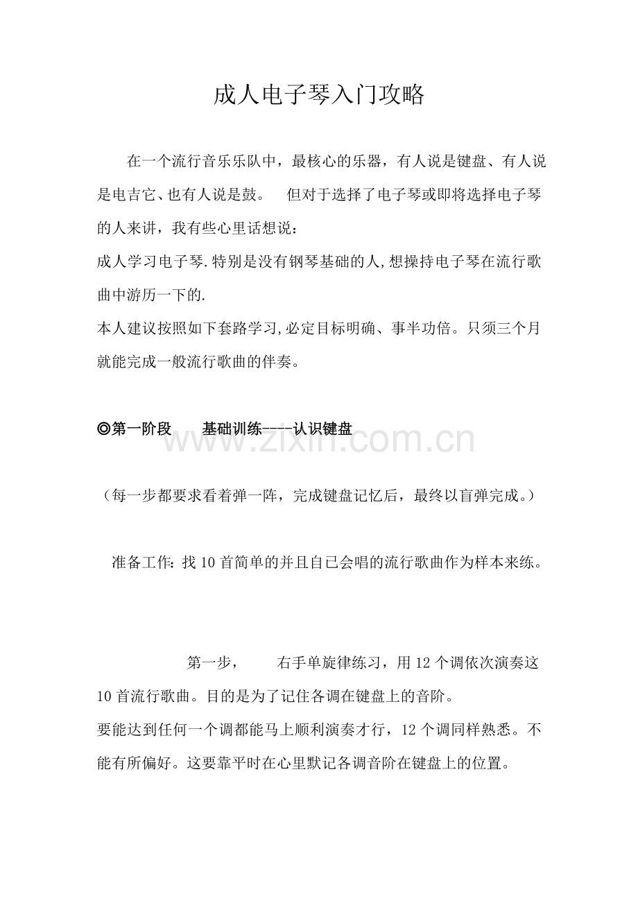 成人电子琴入门攻略.doc_第1页