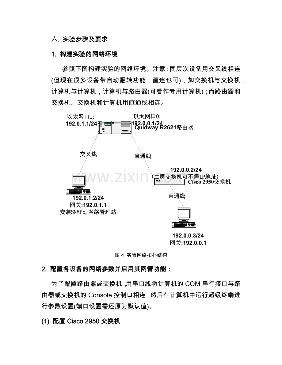 实验1网络配置与网络管理软件SNMPc的使用.docx_第2页