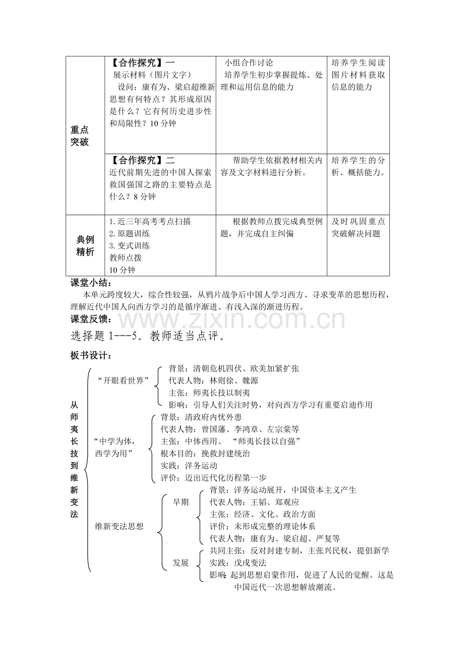 《近代中国的思想解放潮流》复习教学设计.doc_第2页