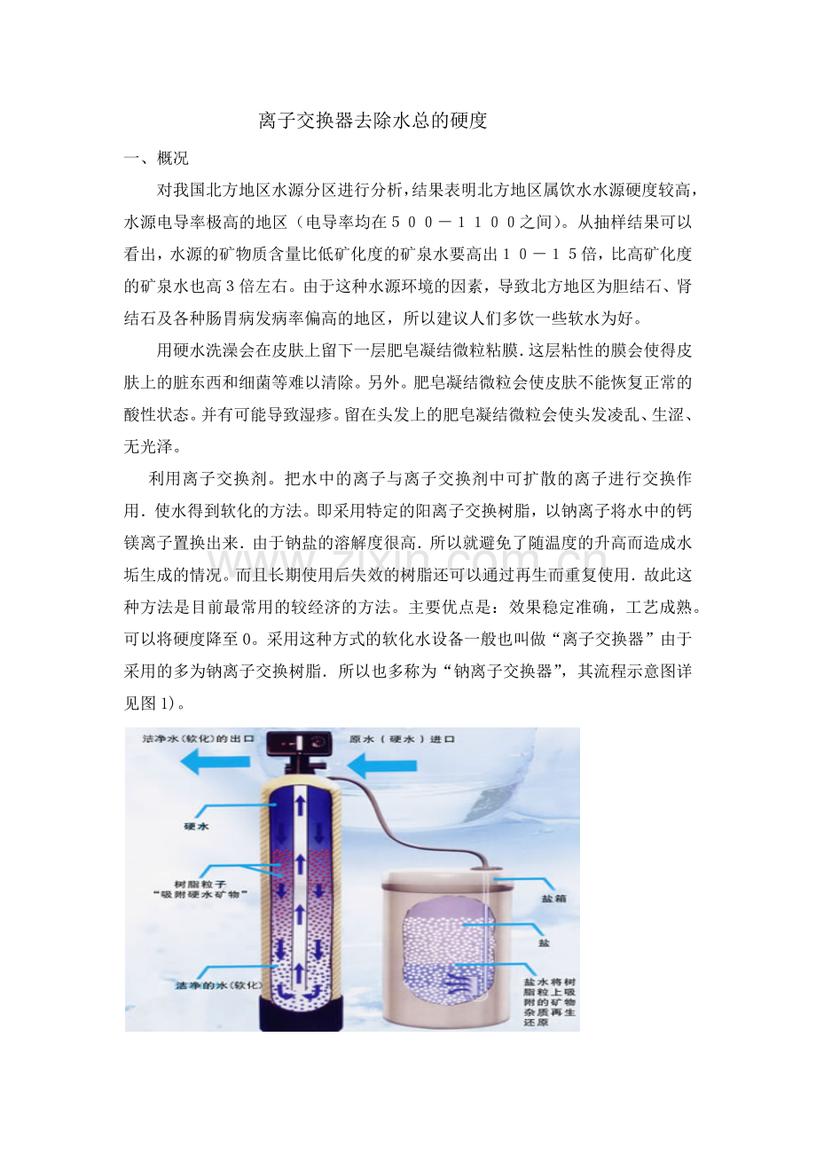 软化器去除水中硬度.docx_第1页