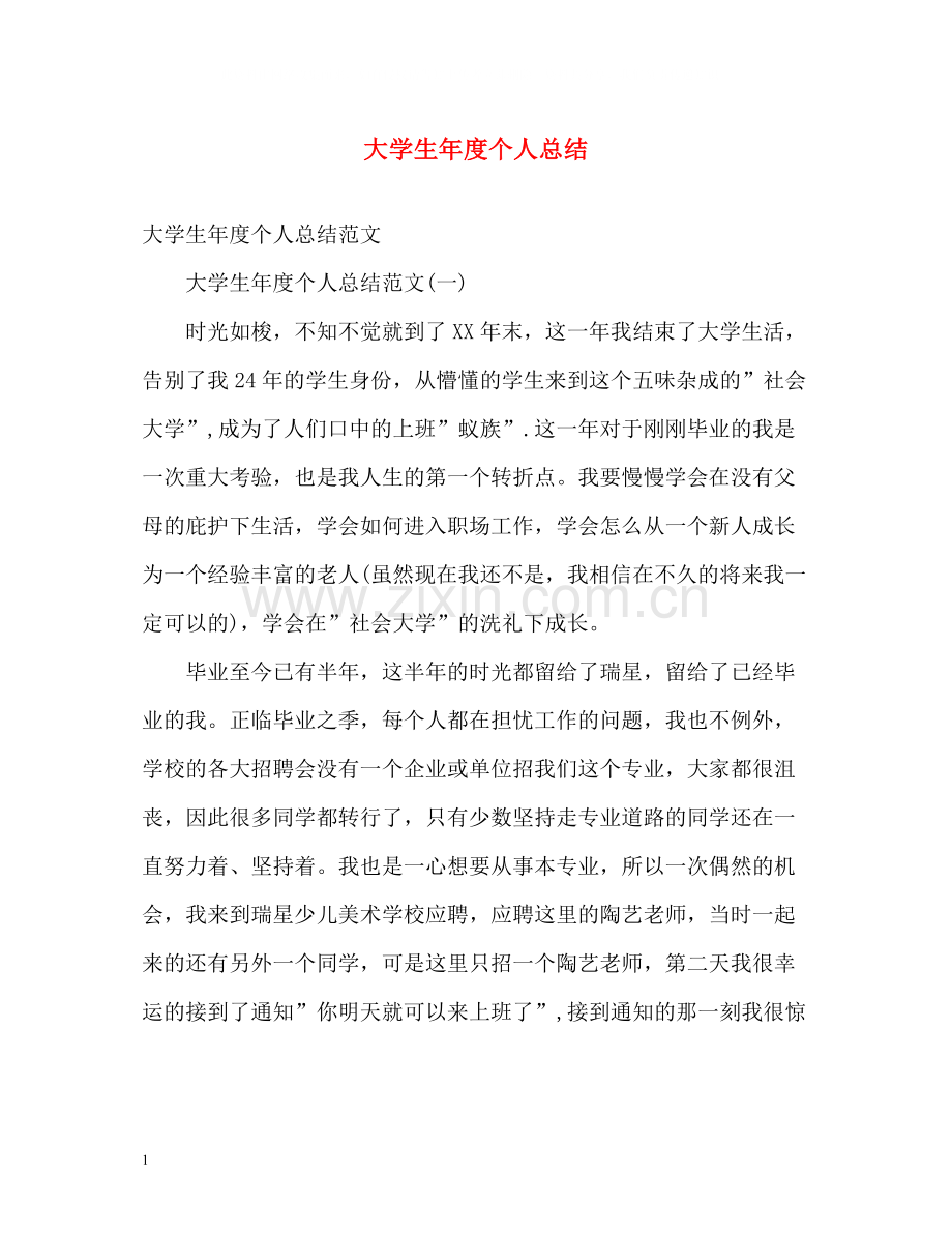 大学生年度个人总结.docx_第1页
