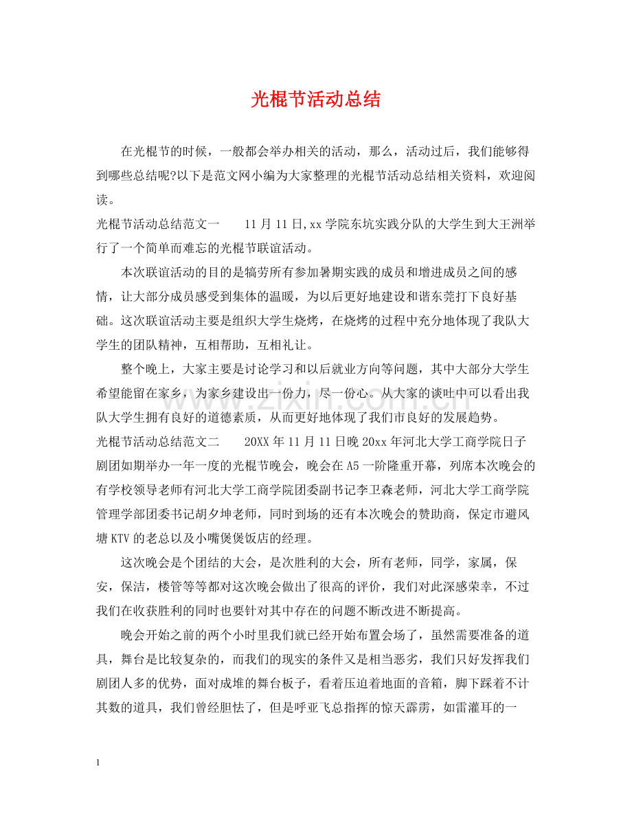 光棍节活动总结.docx_第1页