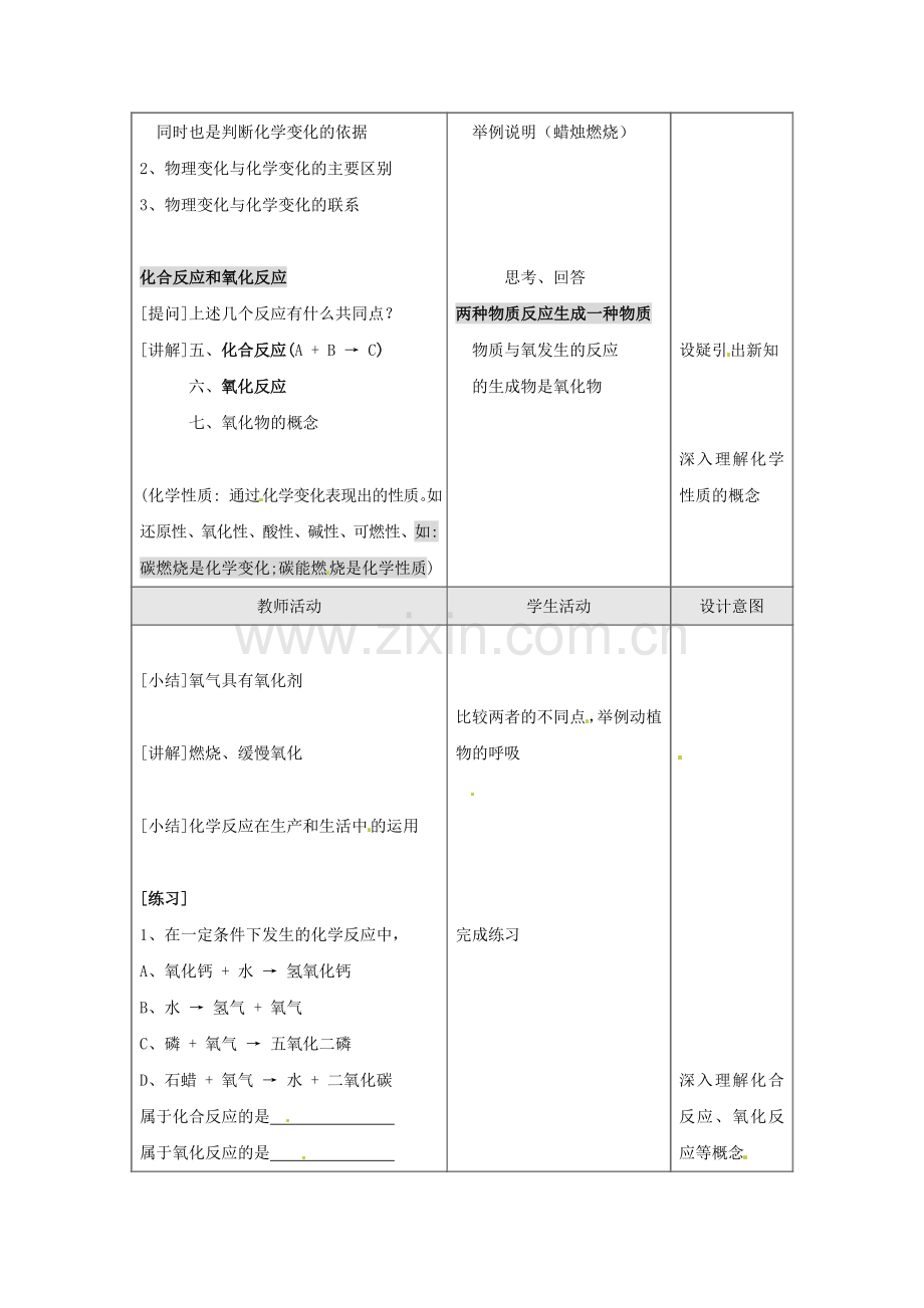 江苏省连云港市岗埠中学九年级化学上册 第二单元 课题2 氧气（第2课时）教案 新人教版.doc_第2页