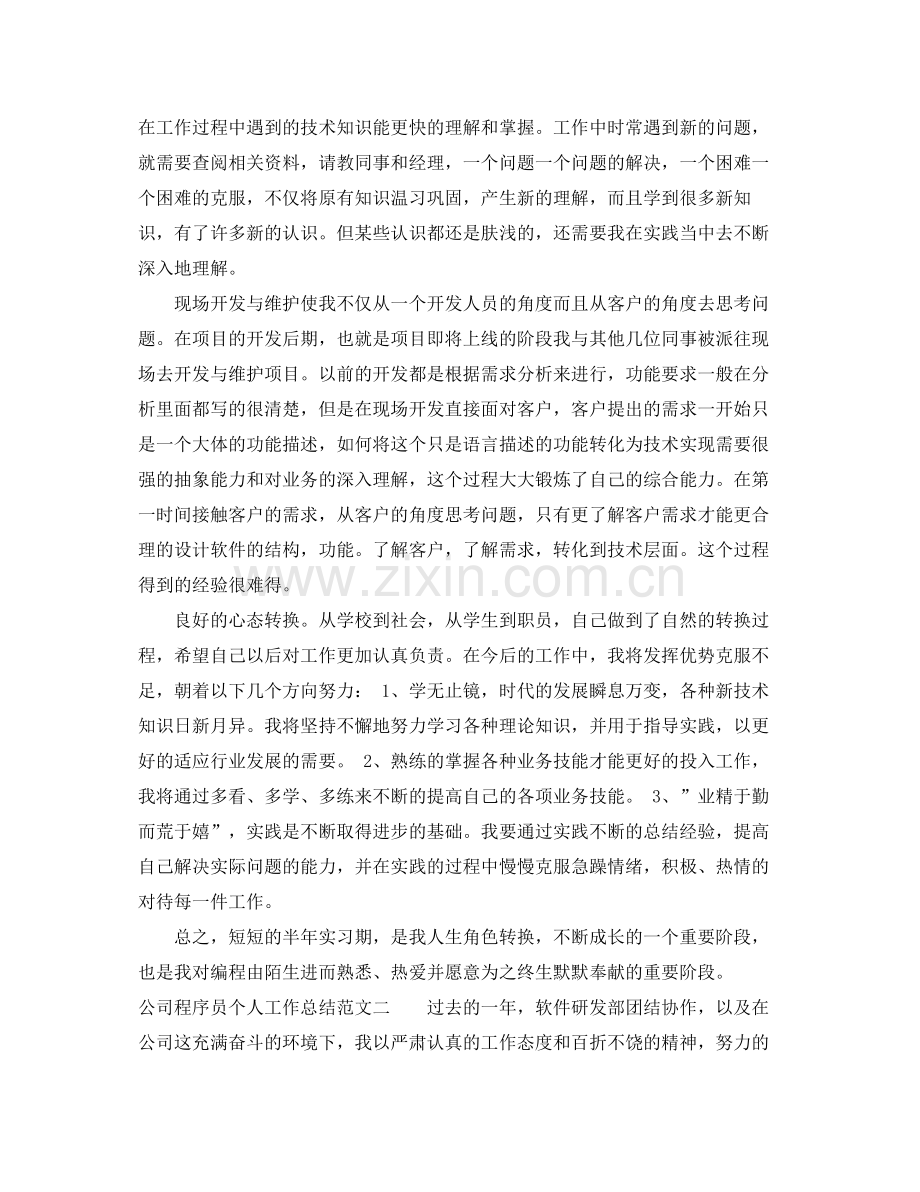 公司程序员个人工作总结 .docx_第2页