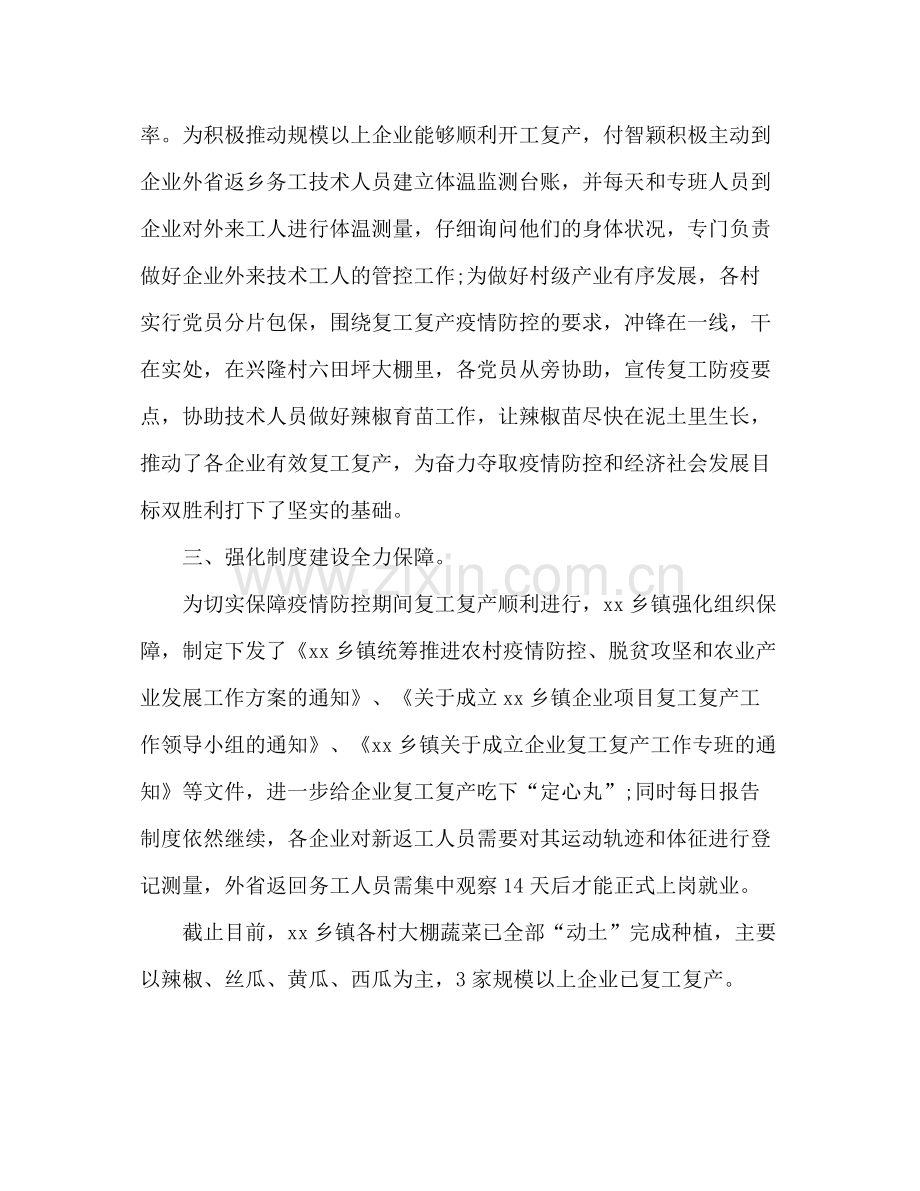 乡镇复工复产工作总结.docx_第2页