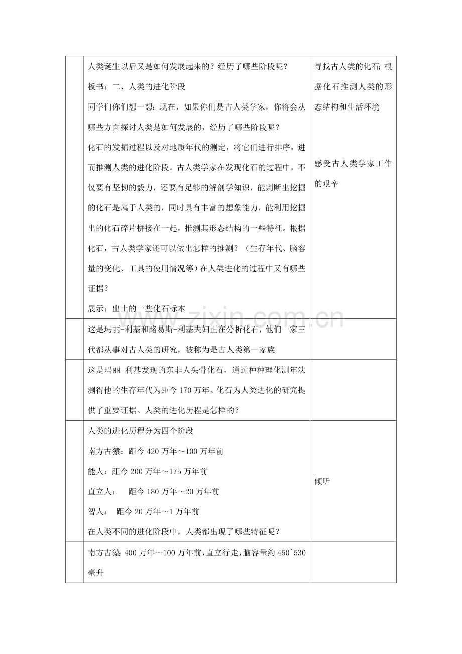 八年级生物下册 第21章 第3节 人类的起源与进化（第2课时）教案 北师大版-北师大版初中八年级下册生物教案.doc_第2页