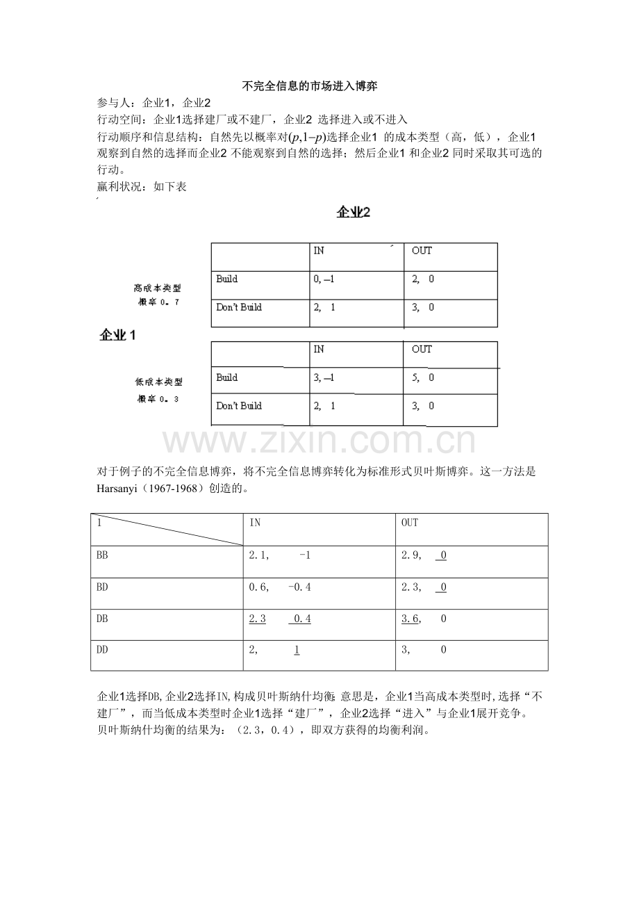 贝叶斯博弈.doc_第1页
