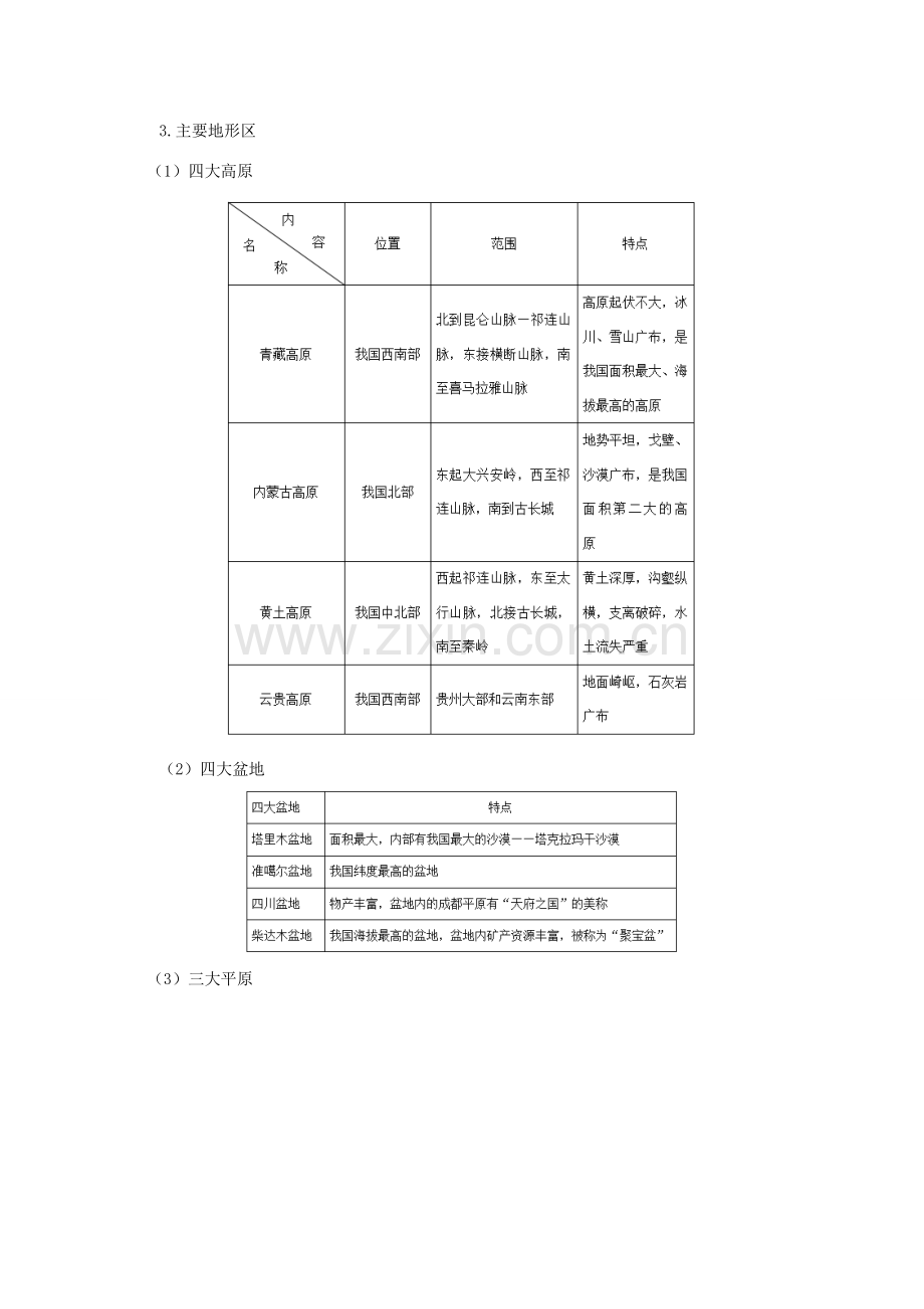 八年级地理上册 第二章 第一节 地形和地势备课资料 （新版）新人教版-（新版）新人教版初中八年级上册地理教案.doc_第2页