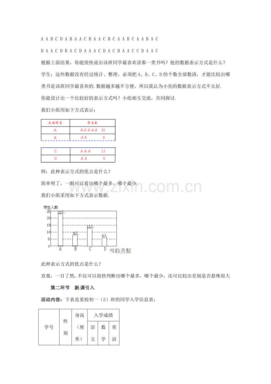 新疆石河子市第八中学七年级数学上册《6.3.2 数据的表示（第二课时）》教案 （新版）北师大版.doc_第2页