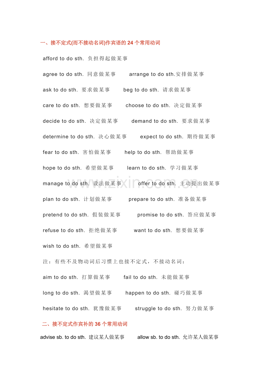 23种高中英语常用短语和搭配总结.docx_第1页