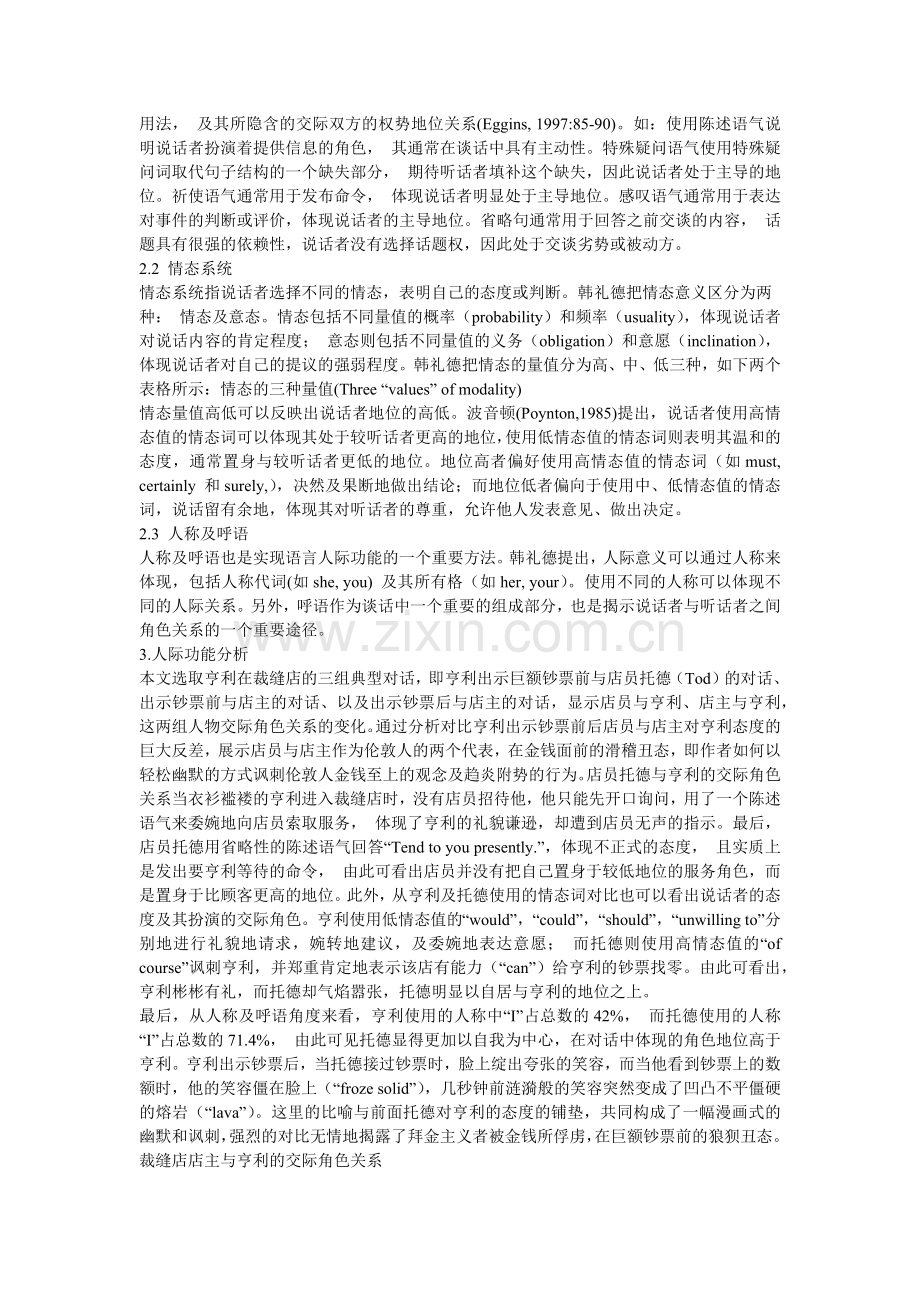 《百万英镑》的幽默与讽刺——基于人际功能的分析.docx_第2页