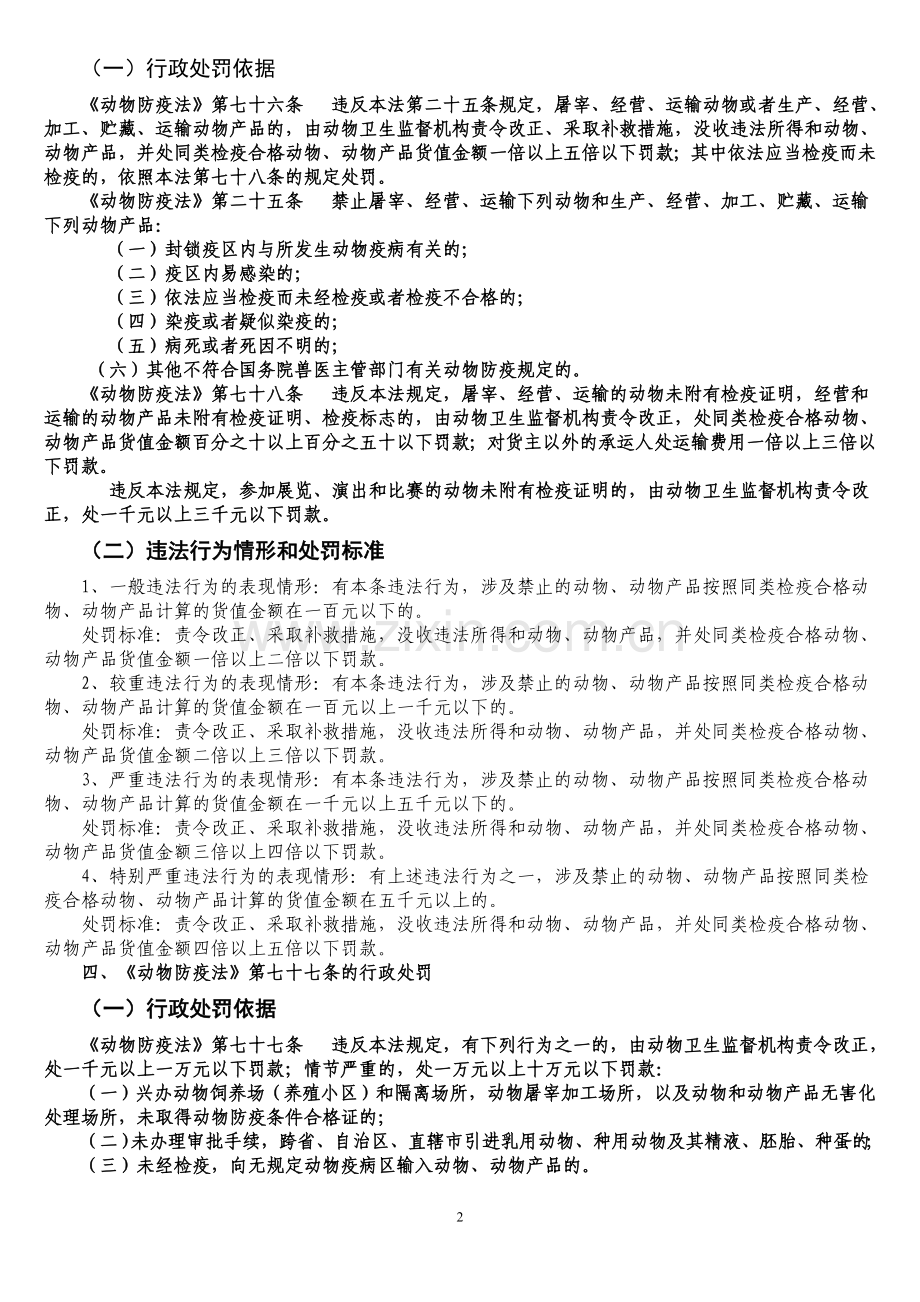 河南省畜牧系统行政处罚裁量标准.doc_第2页