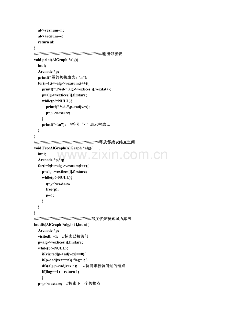 采用连接表存储有向图,设计算法判断任意两个顶点间是否存在路径.doc_第2页