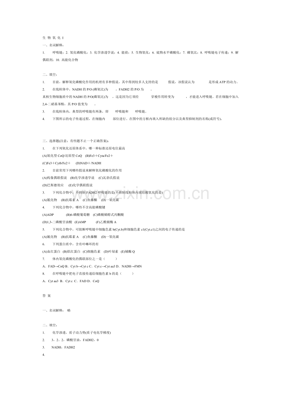 生物氧化习题3.doc_第1页