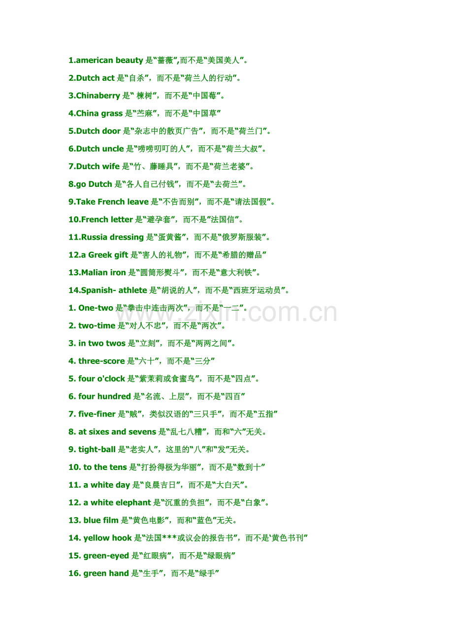 不可不知,英文中奇特含义的短语.docx_第1页