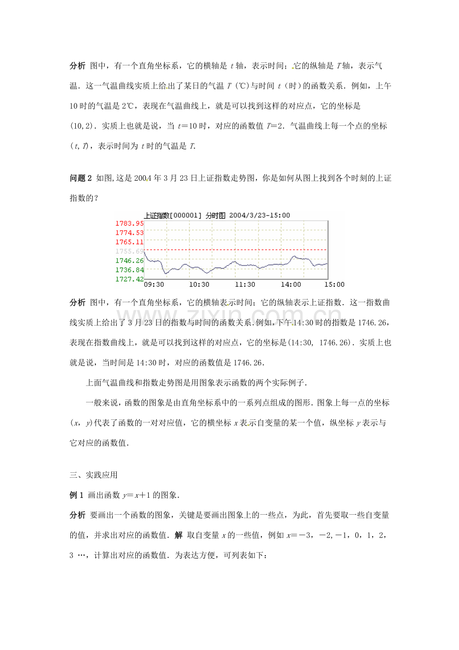 广东省湛江市霞山区八年级数学下册 第十九章 一次函数 19.1 函数 19.1.2 函数的图象（2）教案 （新版）新人教版-（新版）新人教版初中八年级下册数学教案.doc_第2页