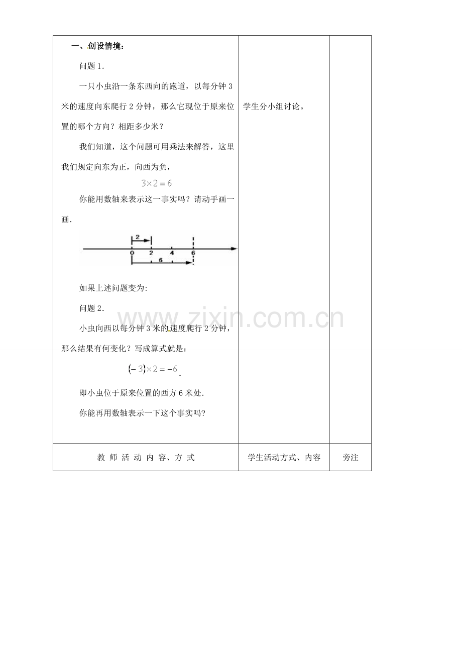 江苏省赣榆县汇文双语学校七年级数学上册《2.5有理数的乘法与除法》教案一 苏科版.doc_第2页