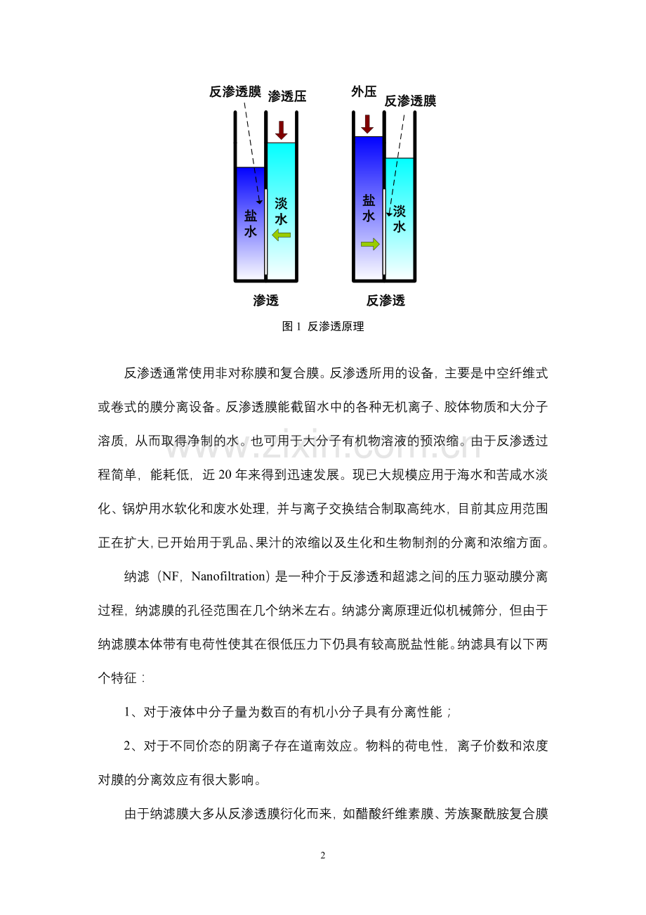 膜法水处理实验(二)——纳滤与反渗透截留性能比较.doc_第2页