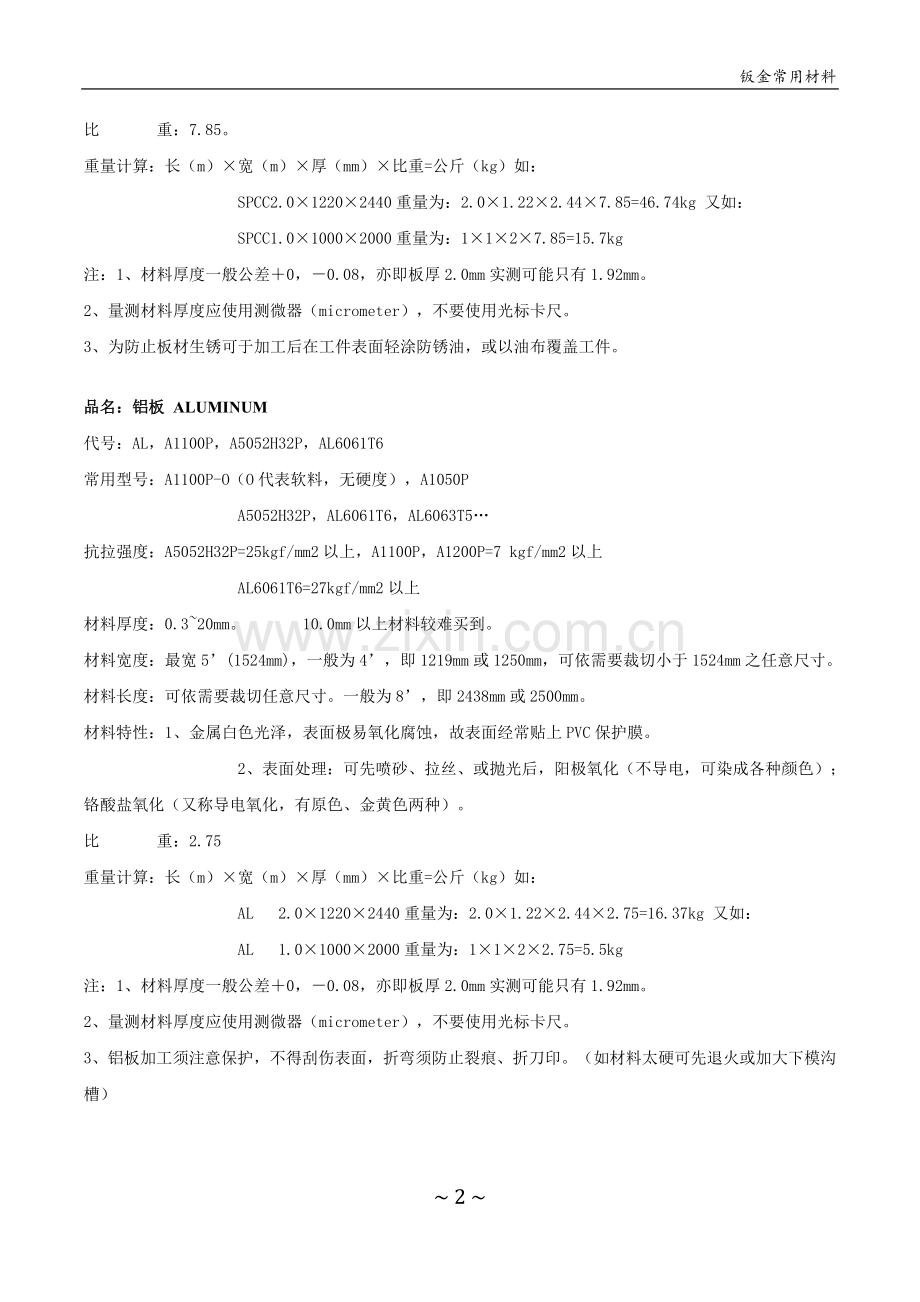 钣金常用材料.doc_第2页