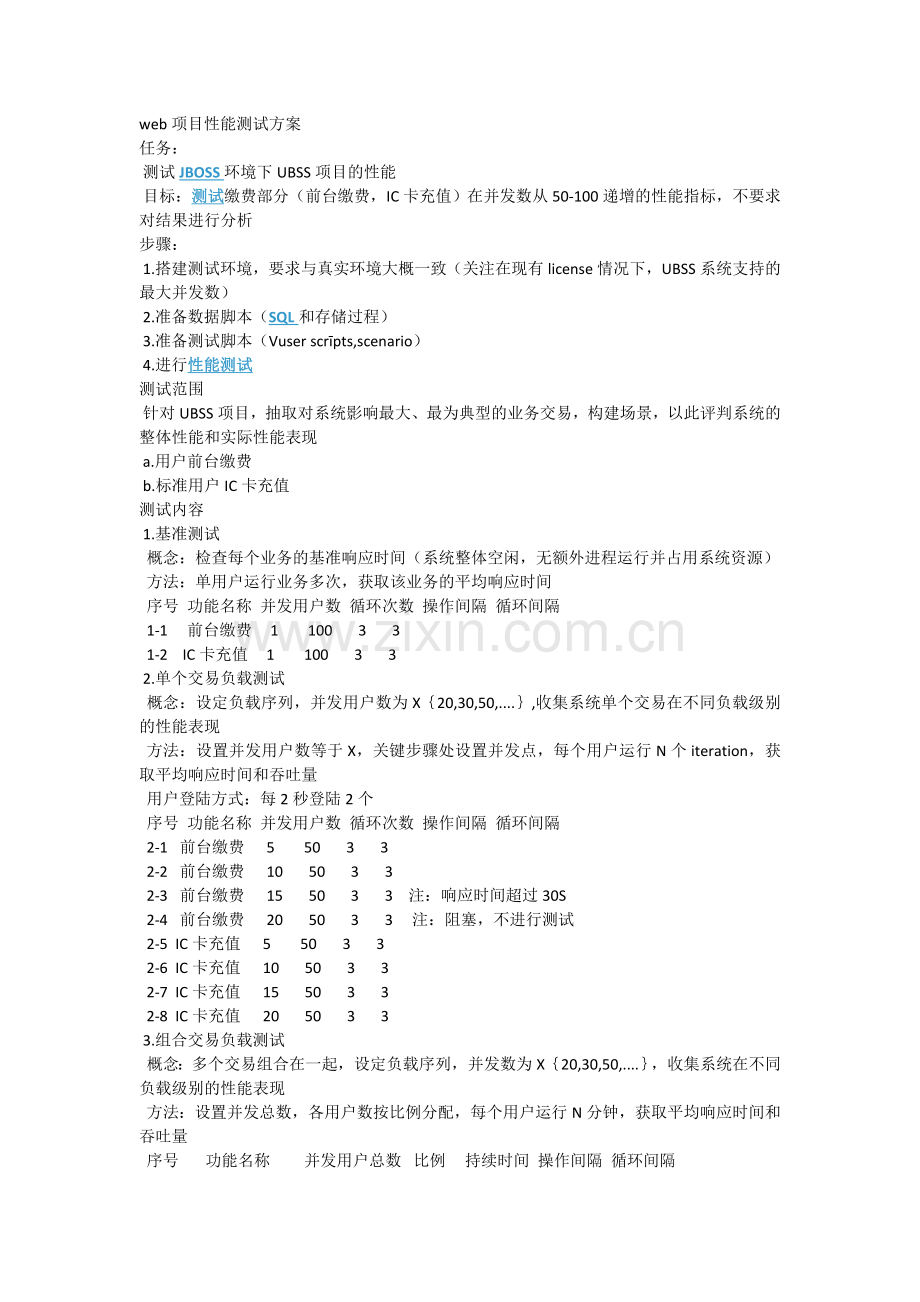 web项目性能测试方案.doc_第1页