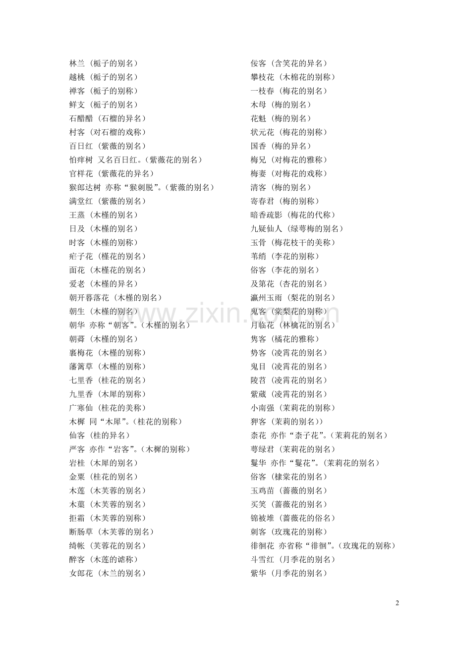 别称收集(4)——百花类.doc_第2页
