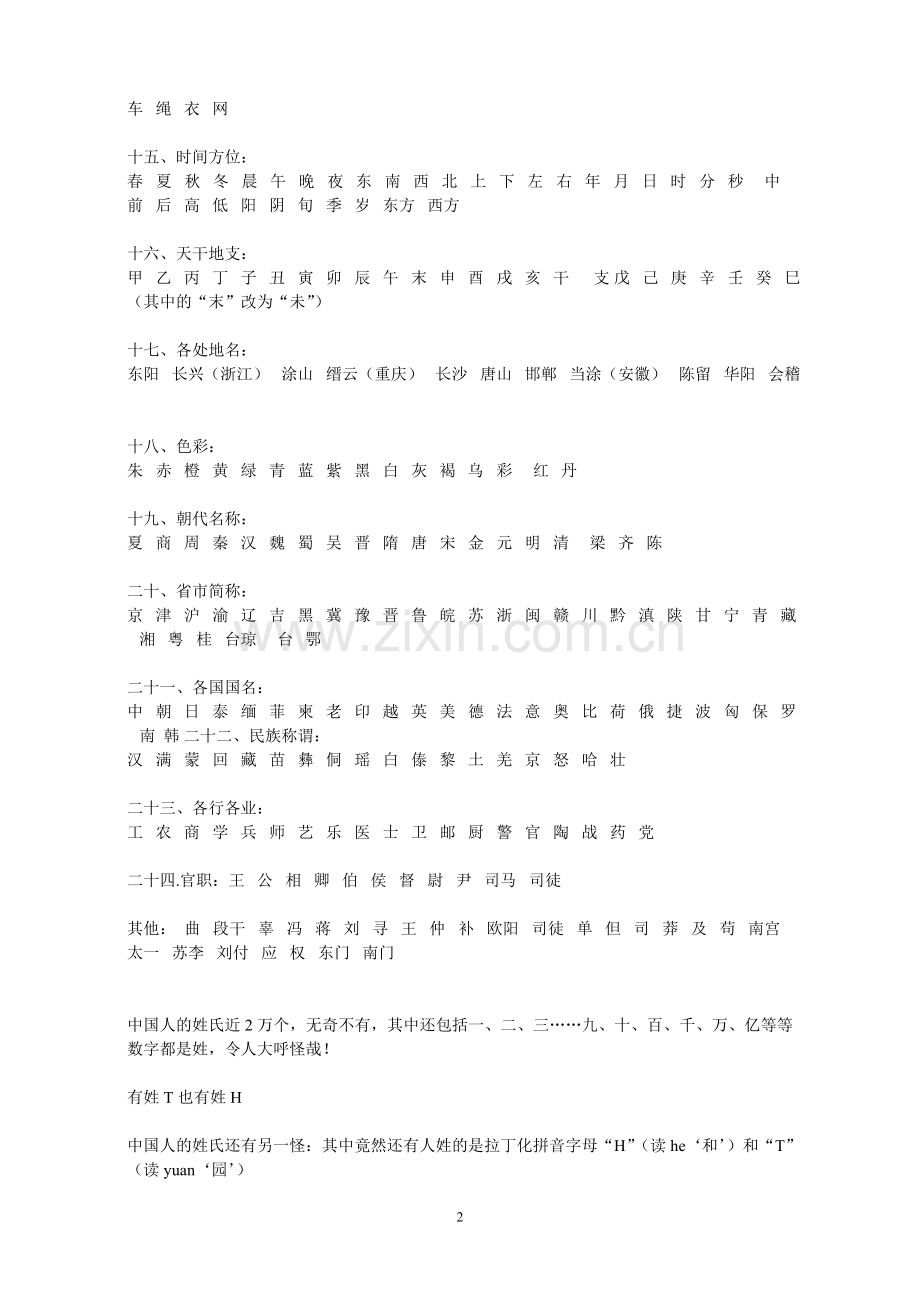 中国最怪异姓氏大集合 看看其中有没有你的姓氏.doc_第2页
