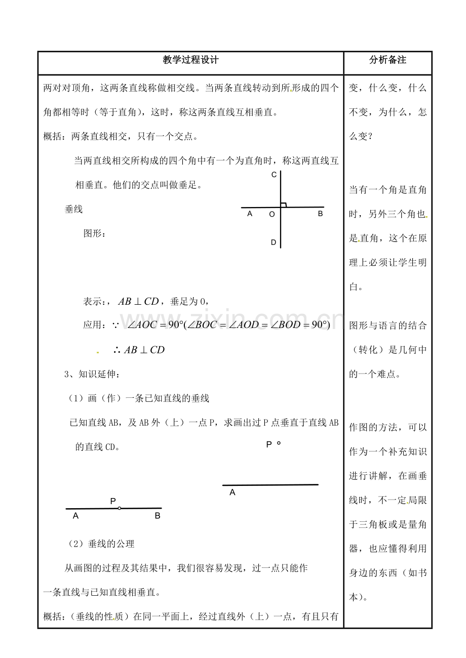 福建省泉州市七年级数学上册《5.1.2 垂线》教案 华东师大版.doc_第2页