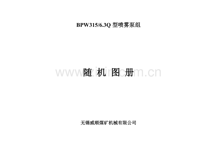 BPW315-6.3Q型喷雾泵泵组随机图册.doc_第1页
