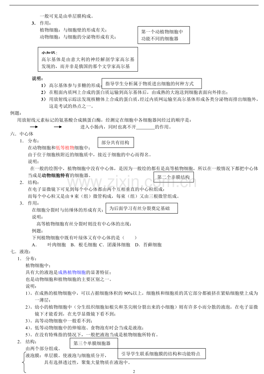 细胞器结构及功能.doc_第2页