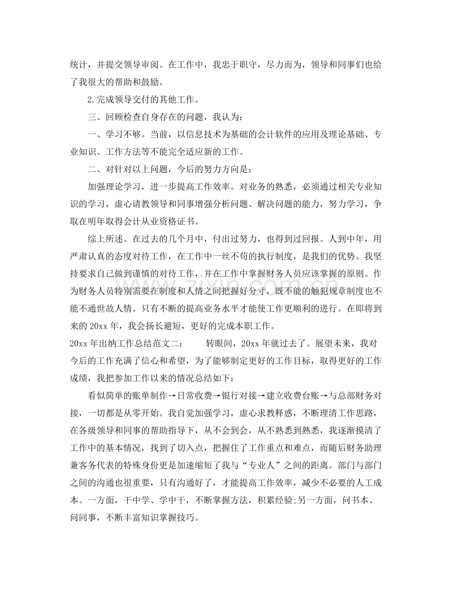 2020年出纳工作总结范文 .docx_第2页