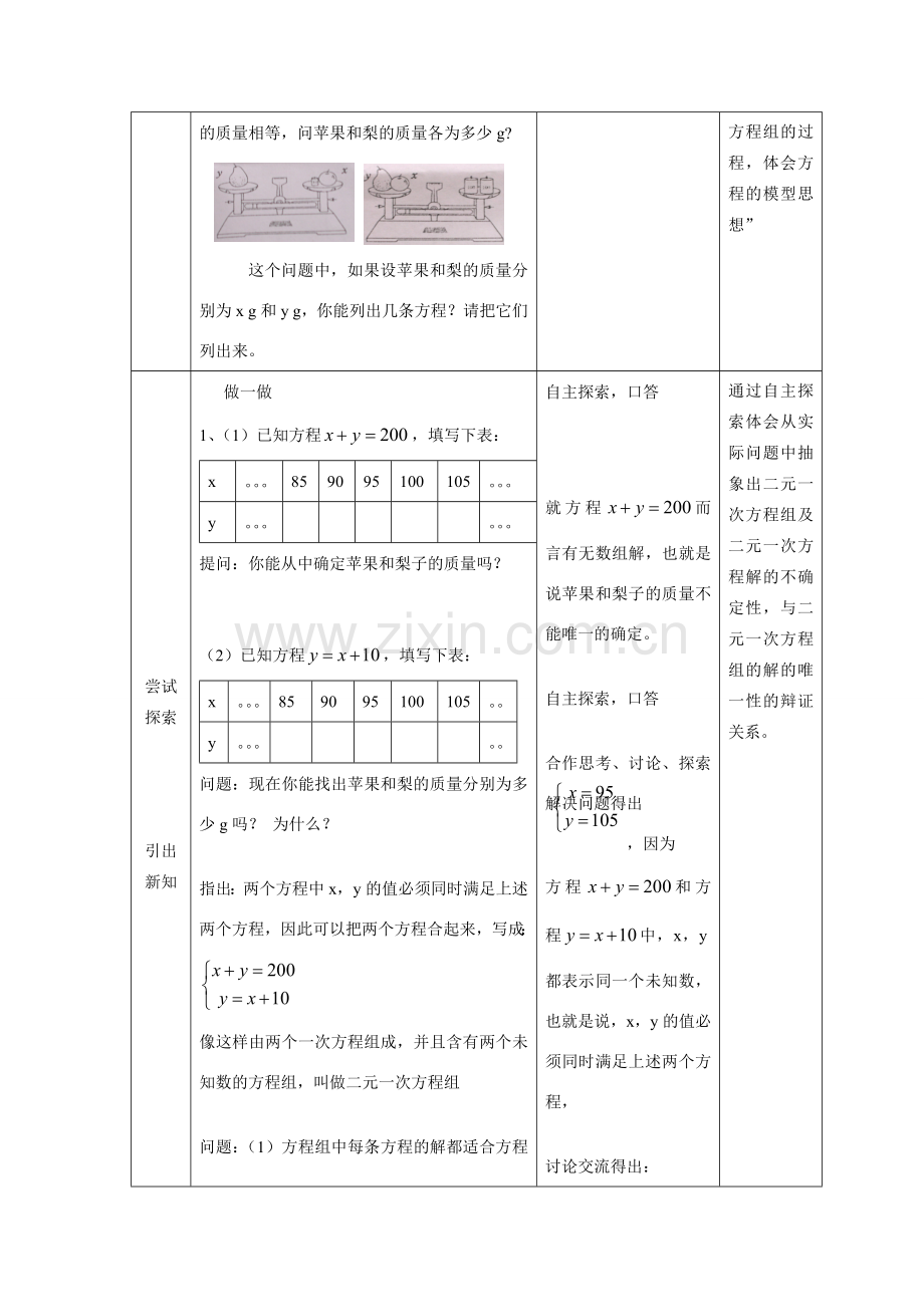 七年级数学下册8.1二元二次方程组教案2人教版.doc_第2页