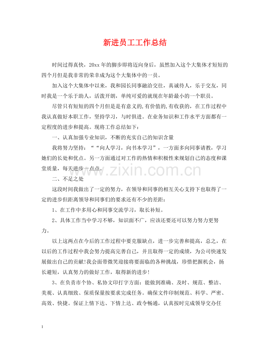 新进员工工作总结.docx_第1页