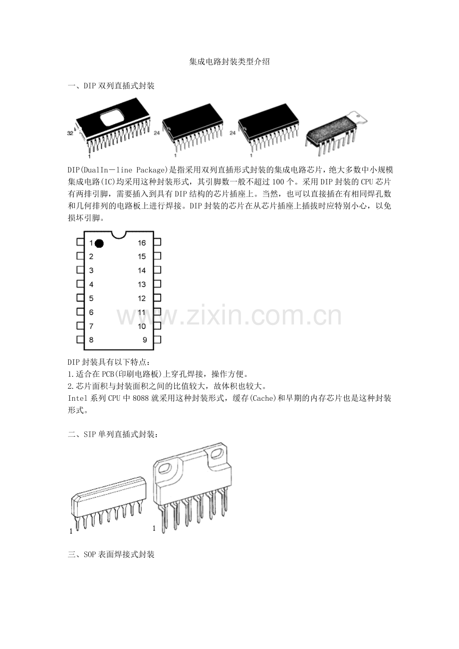 集成电路封装类型介绍.doc_第1页